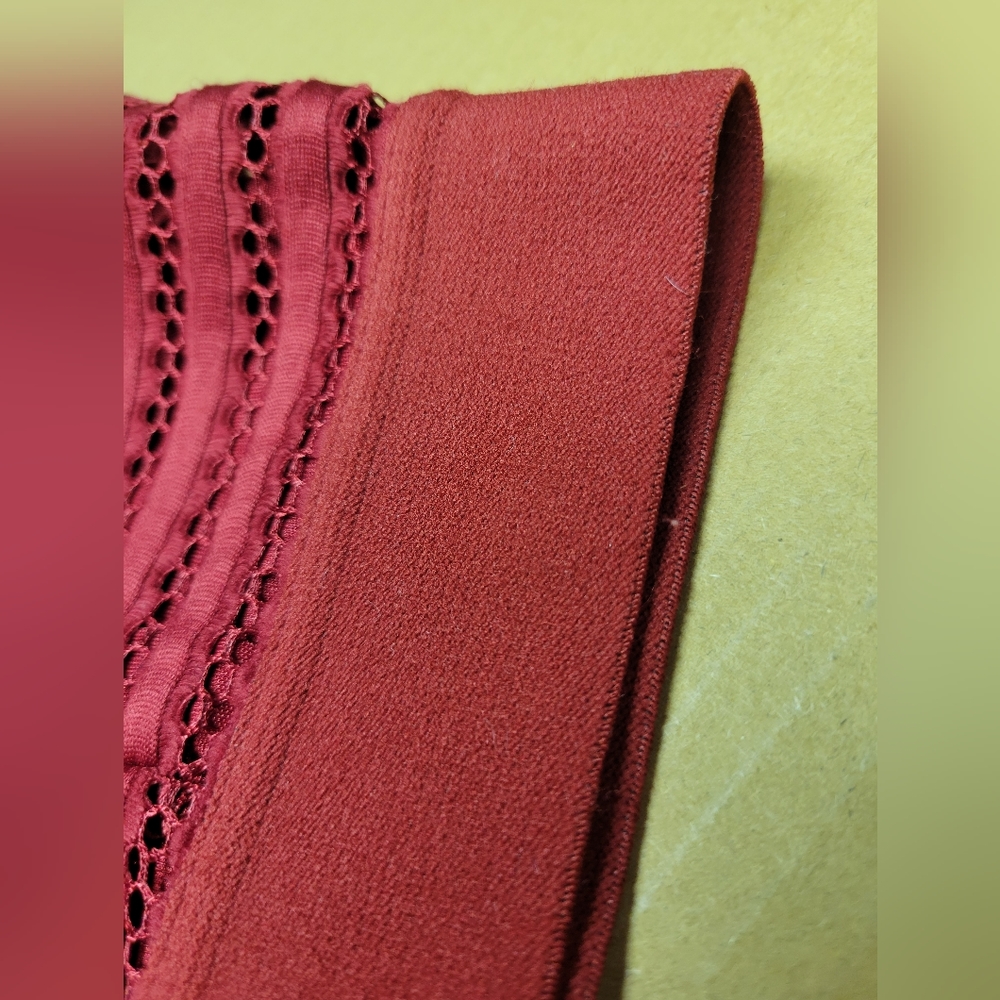 H&M Sz Sm Skirt 2 Layers Red - image 4